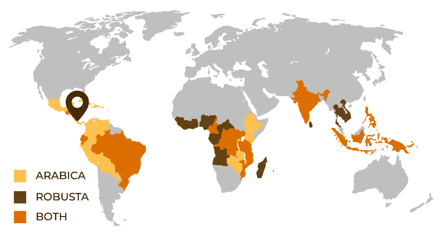 Geographic location of Costa Rica Country in North America