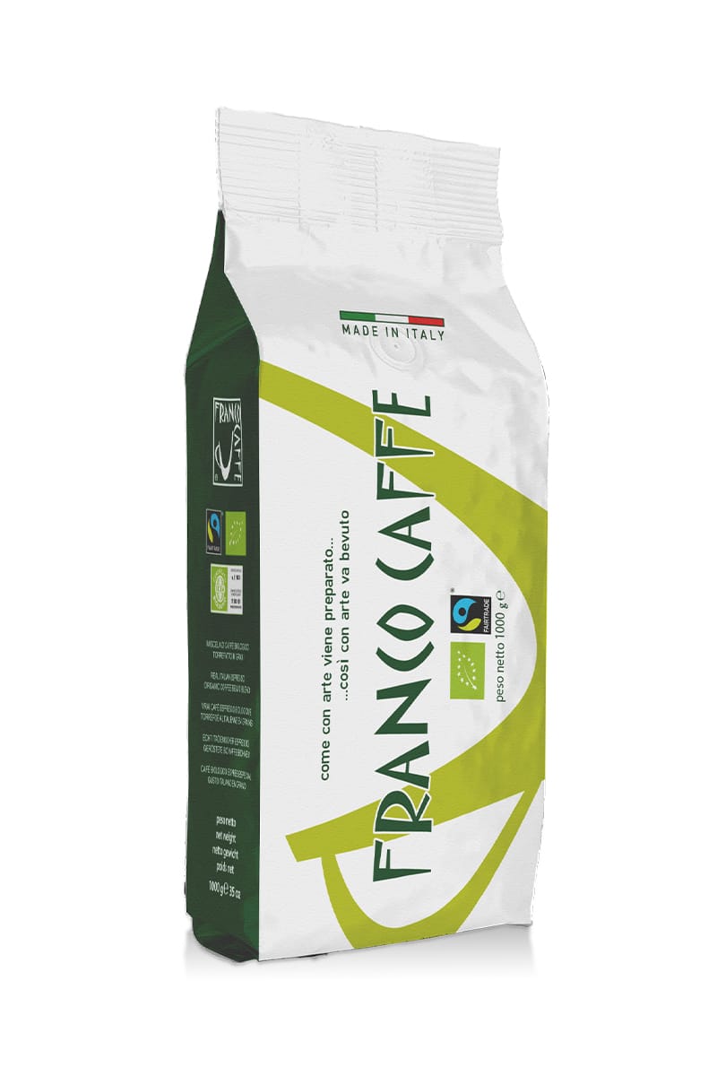 Francocaffe coffee Aroma Naturale Organic and Fairtrade Arabica Coffee Quality bland in 1 kg bag